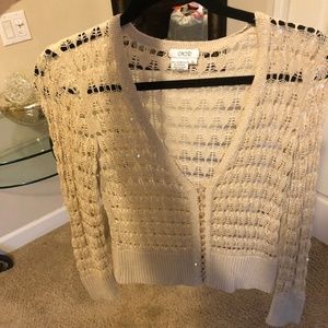 CACHE Silk Cardigan Small